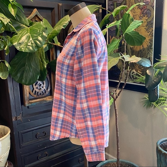 Current/Elliott Slim Boy Shirt In Stardust Plaid - Picture 5 of 13